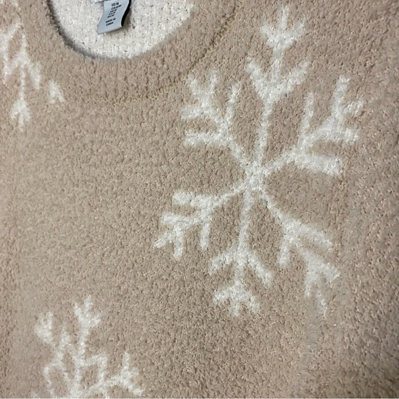 575 Cozy Beige Snowflake Sweater - Picture 2 of 7
